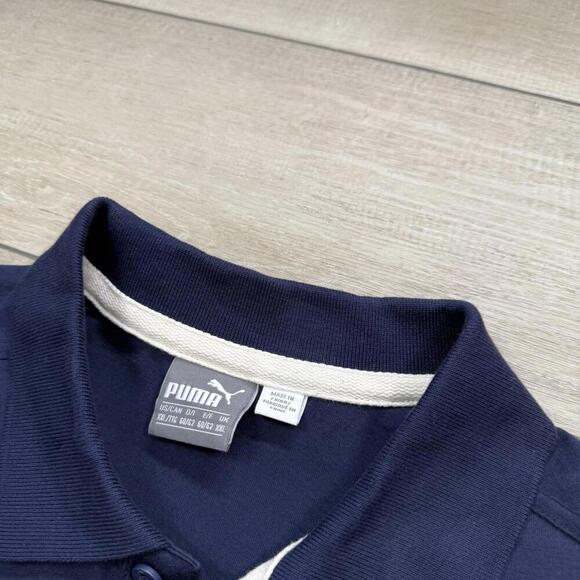 Puma Italia FIGC Navy Polo Shirt Men Sz XXL Soccer Fan Gear Euro Cup Team Jersey - Picture 6 of 7